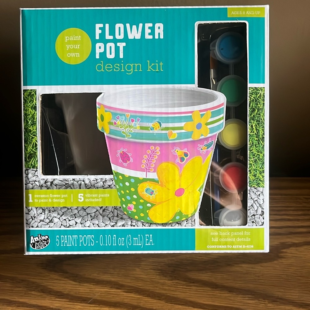 Paint your own flower pot design